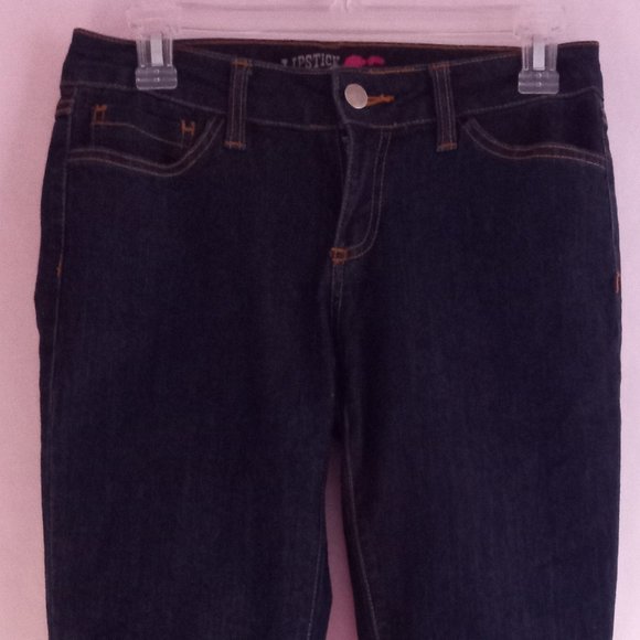 LIPSTICK  💄BLUE SHAPING STRETCH JEANS Women's Size 9/10 💋 - Picture 3 of 3